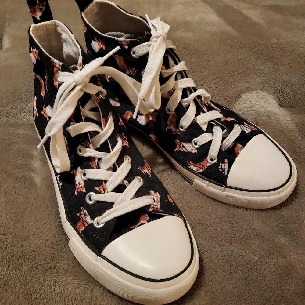 Cute Hot Topic "Corgi" high tops